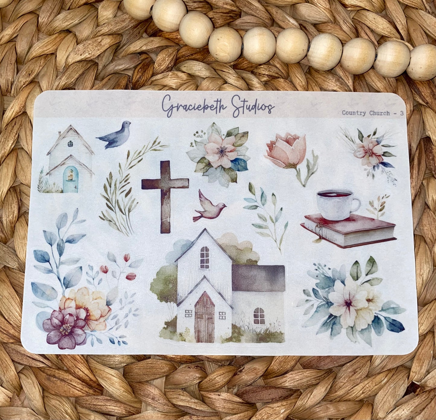 Country Church Deco Stickers