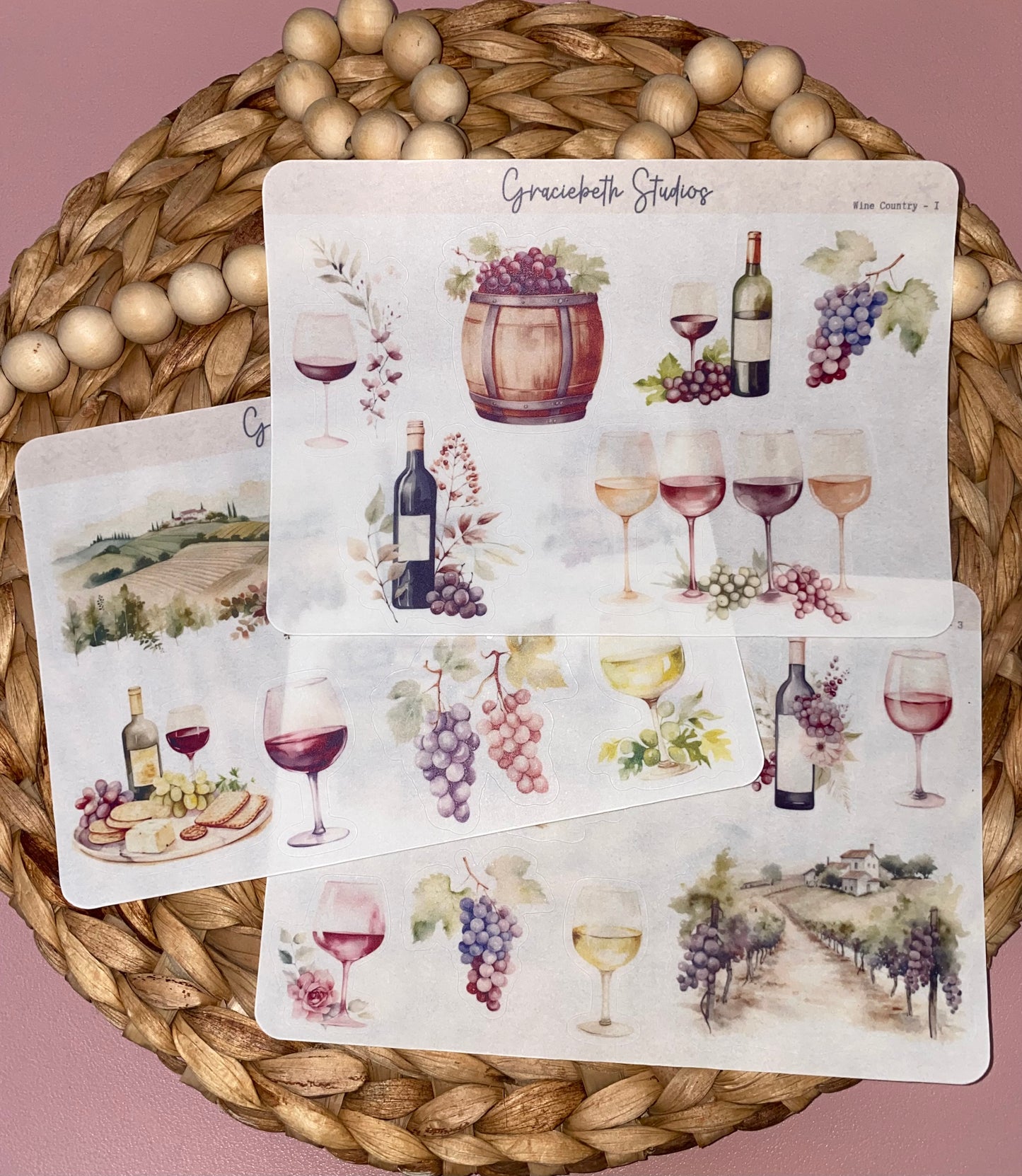 Wine Country Deco Stickers