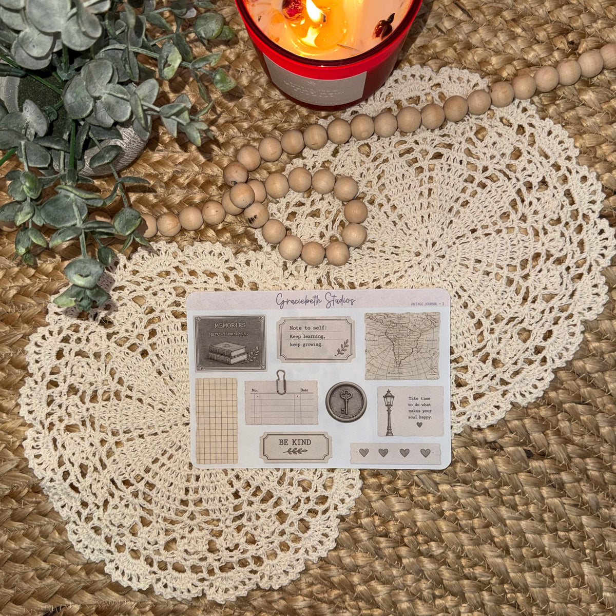 Vintage Journal - Deco Stickers