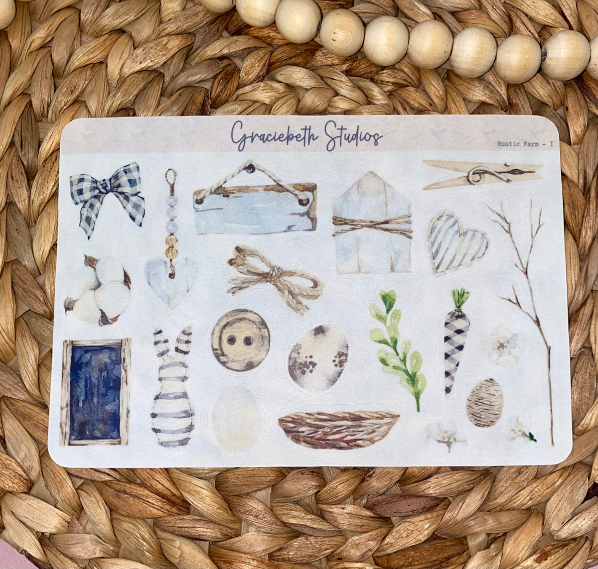 Sticker Drawings Rustic Rustic Farm Deco Stickers – Graciebeth Studios