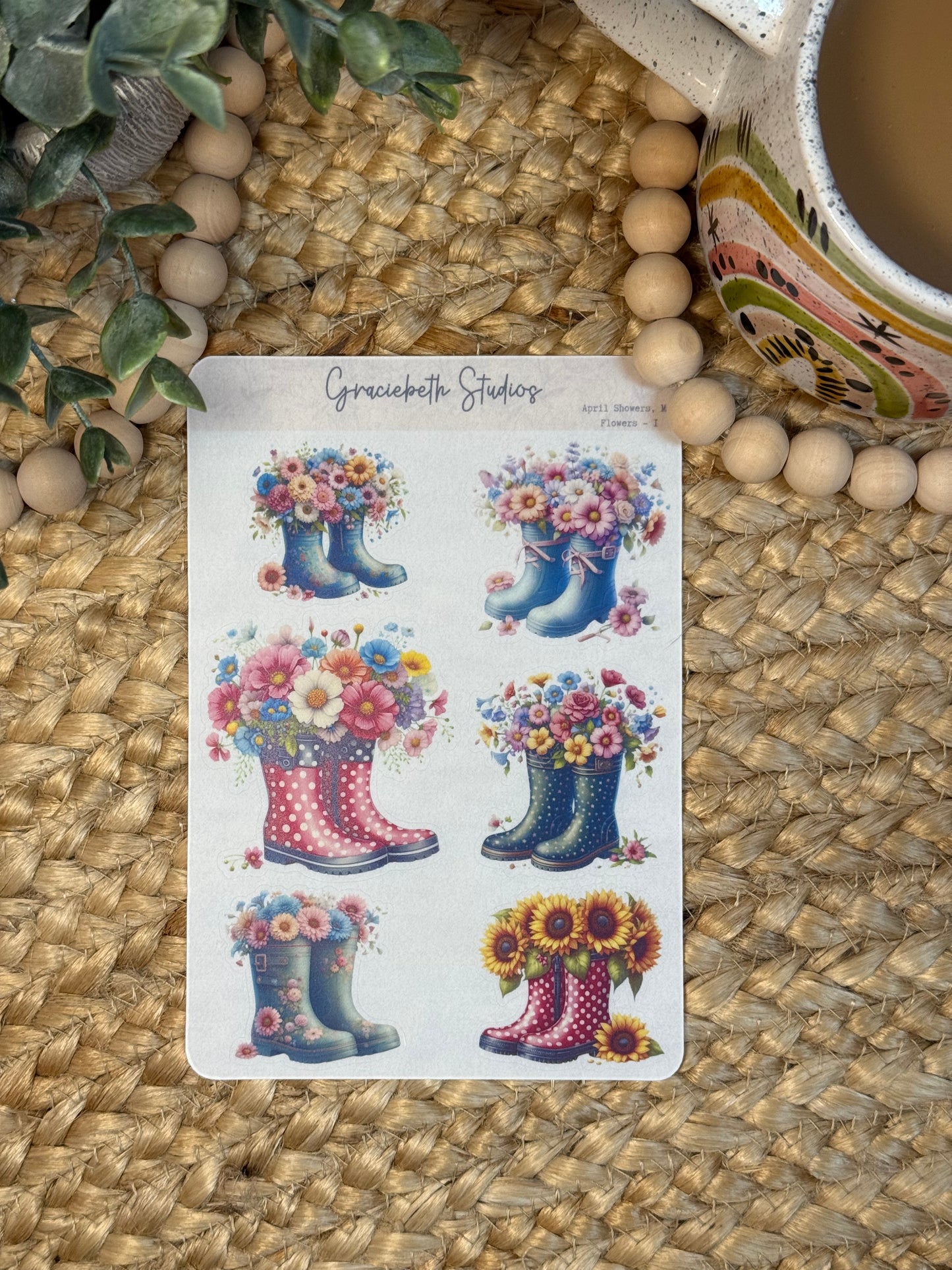 April Showers - May Flowers - Deco Stickers