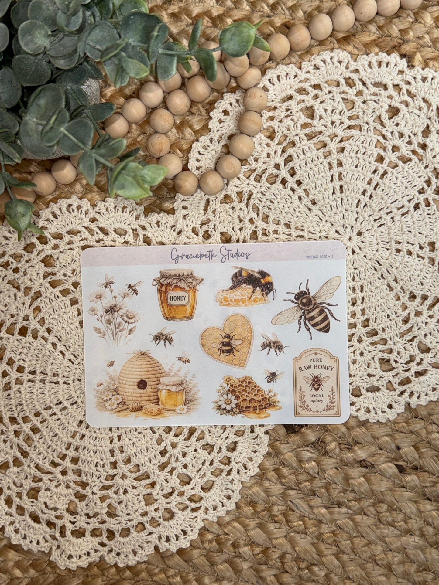 Vintage Bees - Deco Stickers