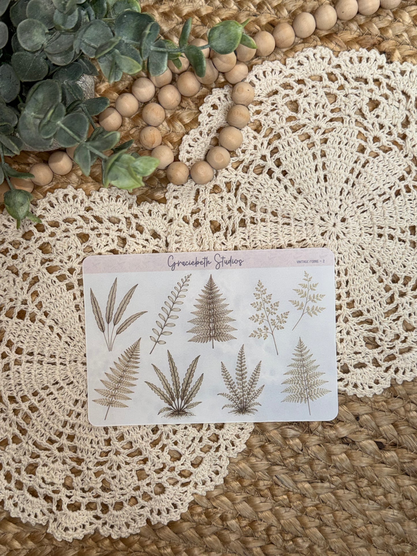 Vintage Ferns - Deco Stickers