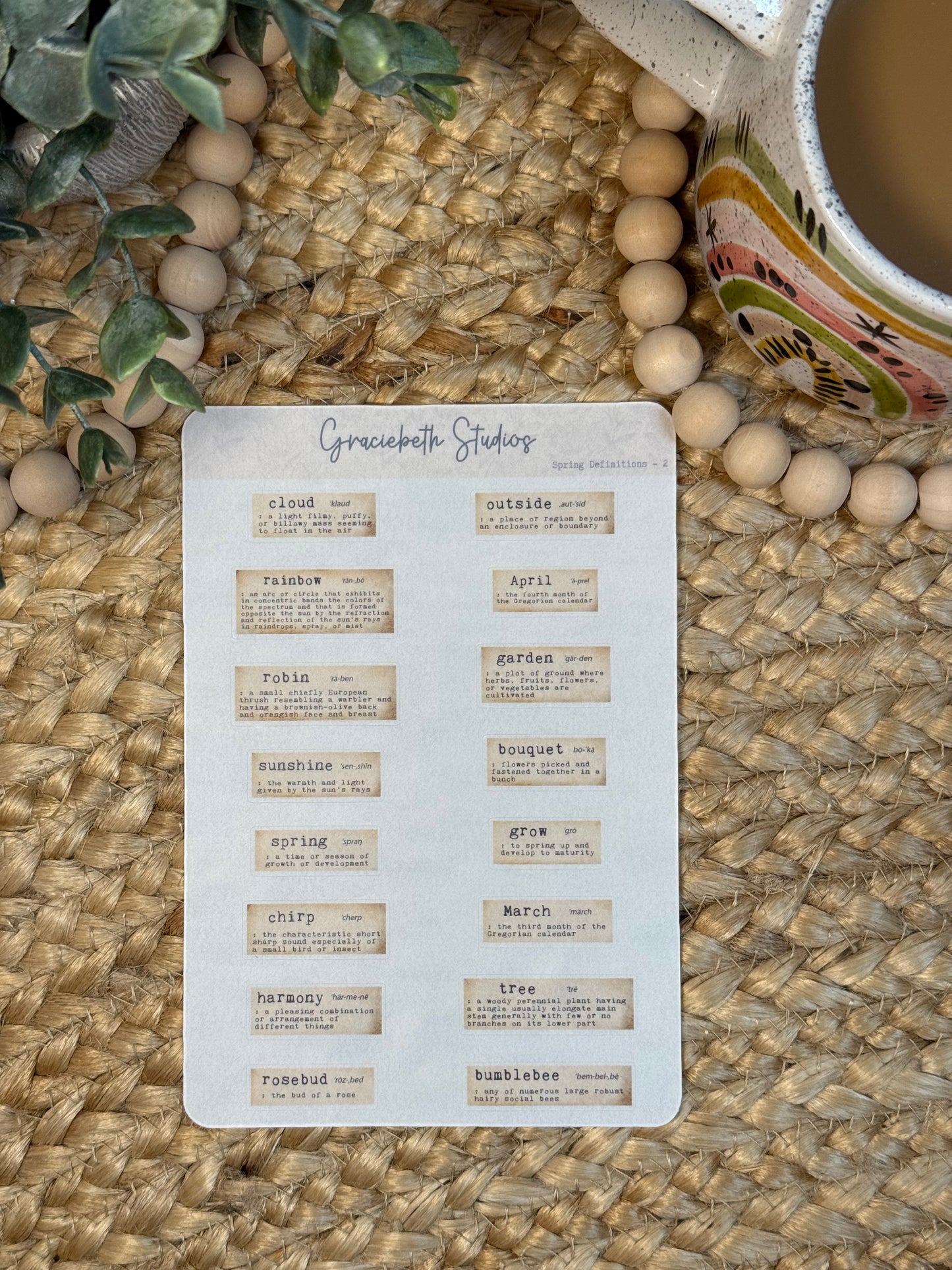Spring Definition Stickers
