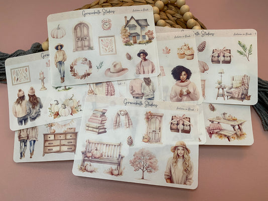 Autumn in Blush Deco Stickers