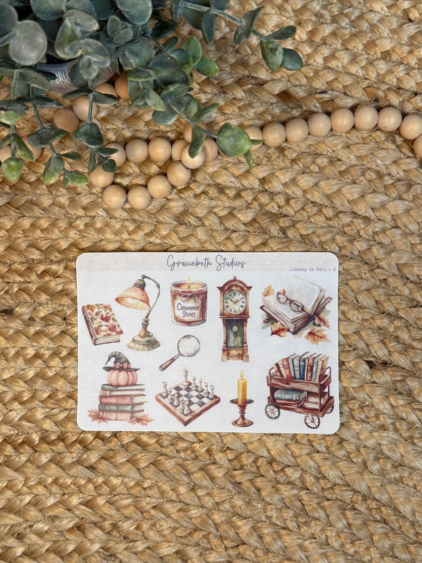 Library In Fall - Deco Stickers