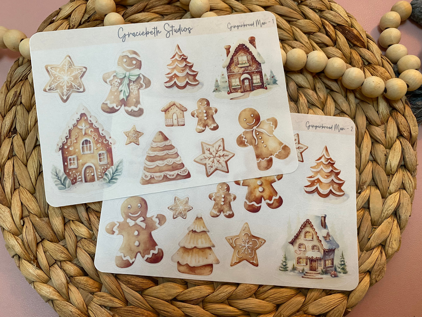 Gingerbread Man Deco Stickers