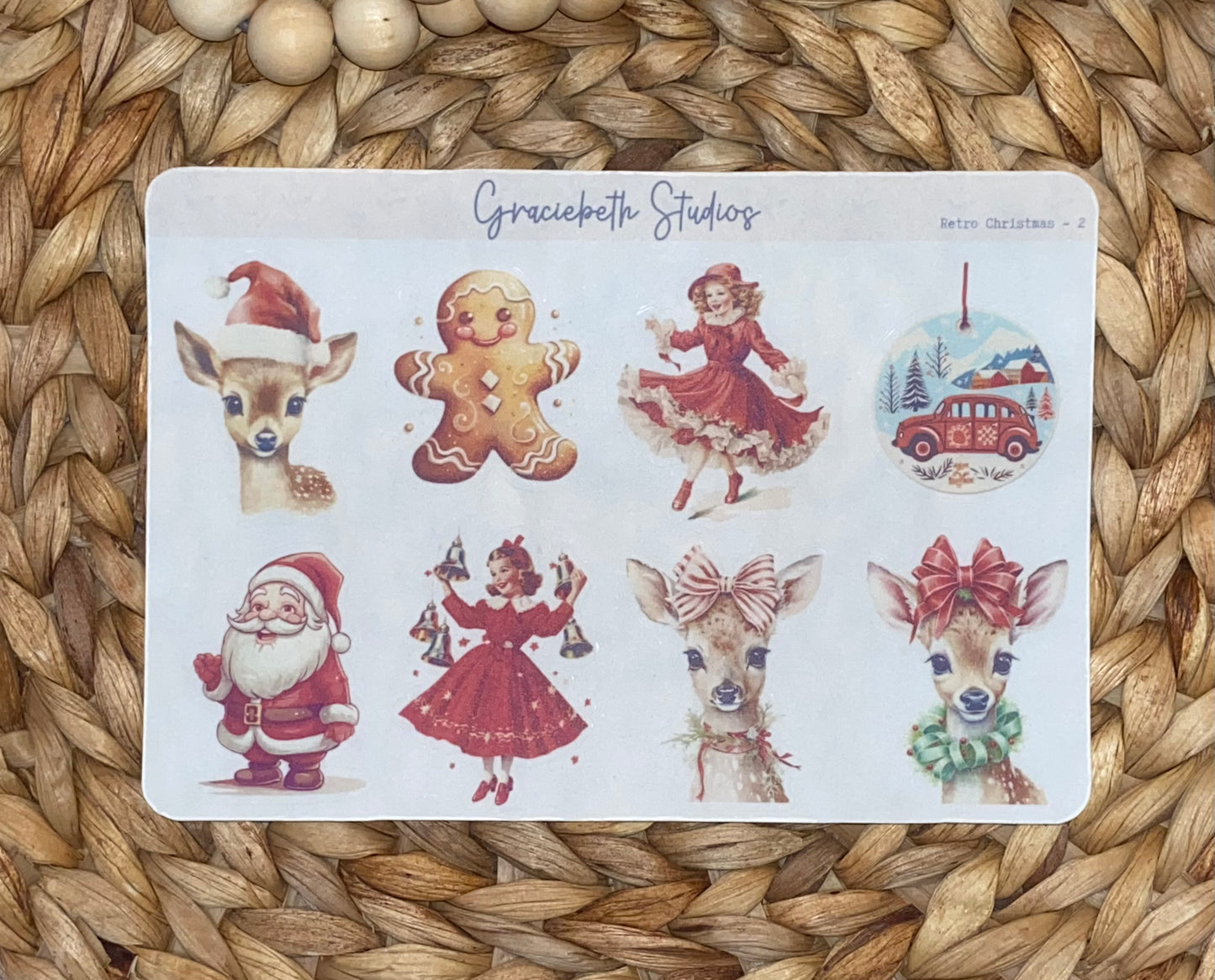 Retro Christmas Deco Stickers