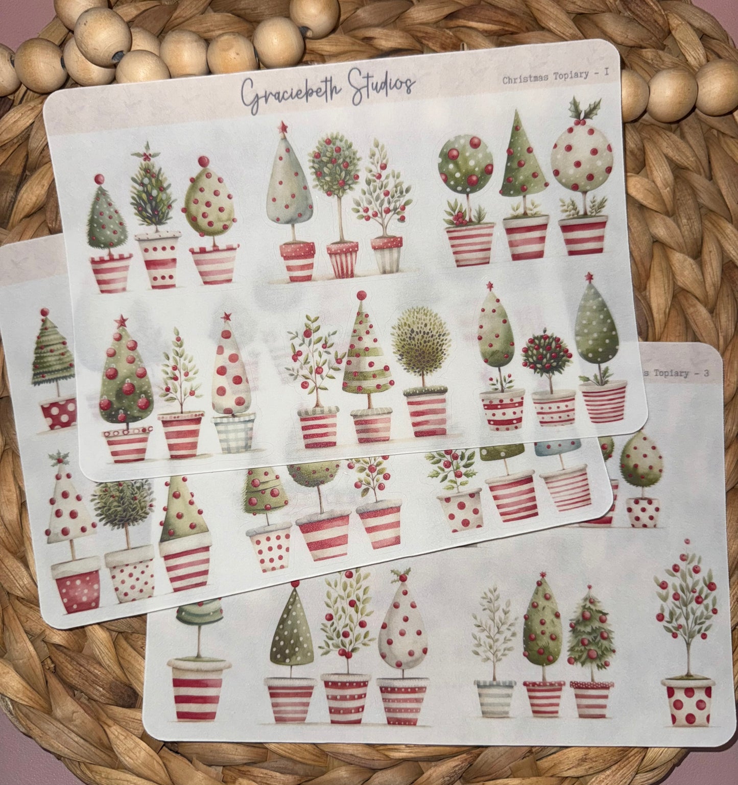 Christmas Topiary Deco Stickers