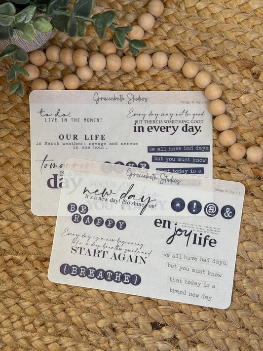 Things To Say - Deco Stickers