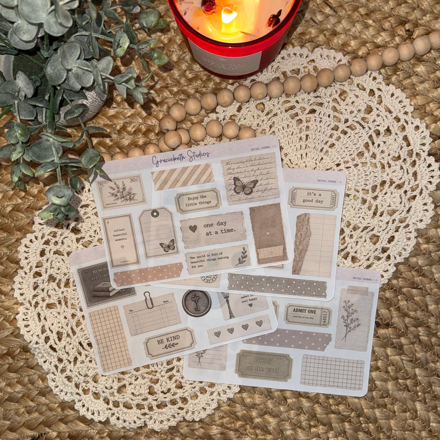 Vintage Journal - Deco Stickers