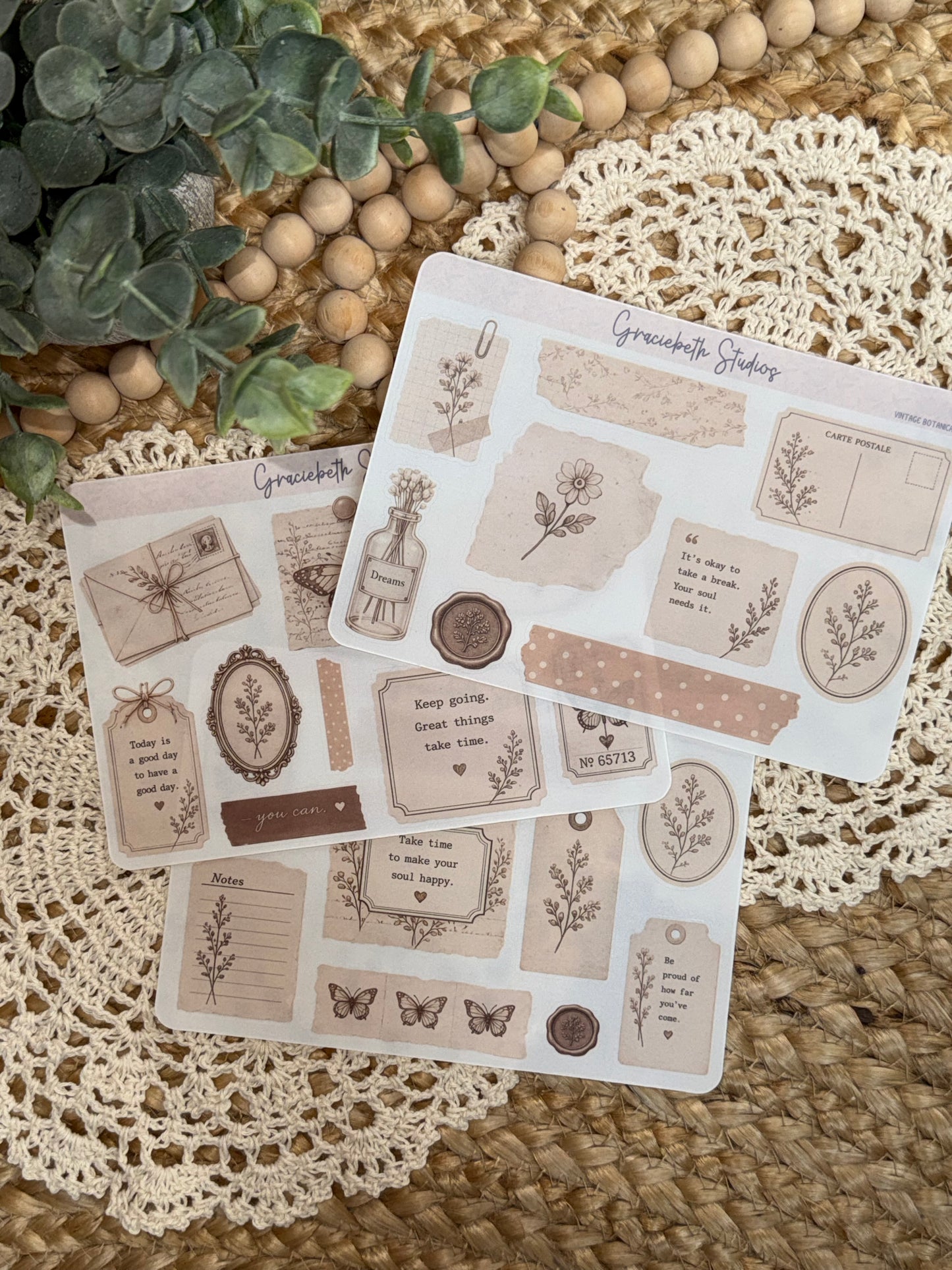 Vintage Botanical - Deco Stickers