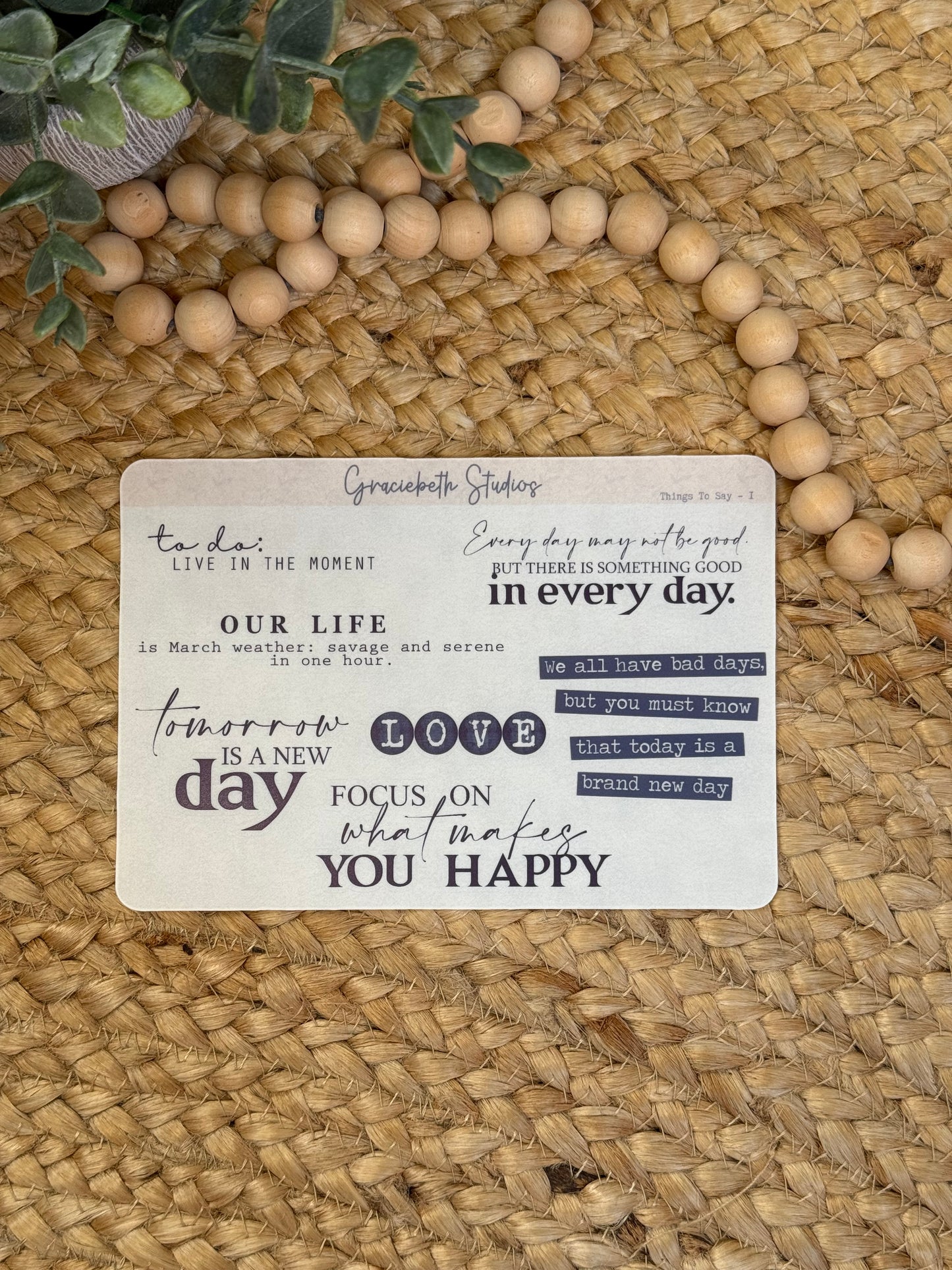 Things To Say - Deco Stickers