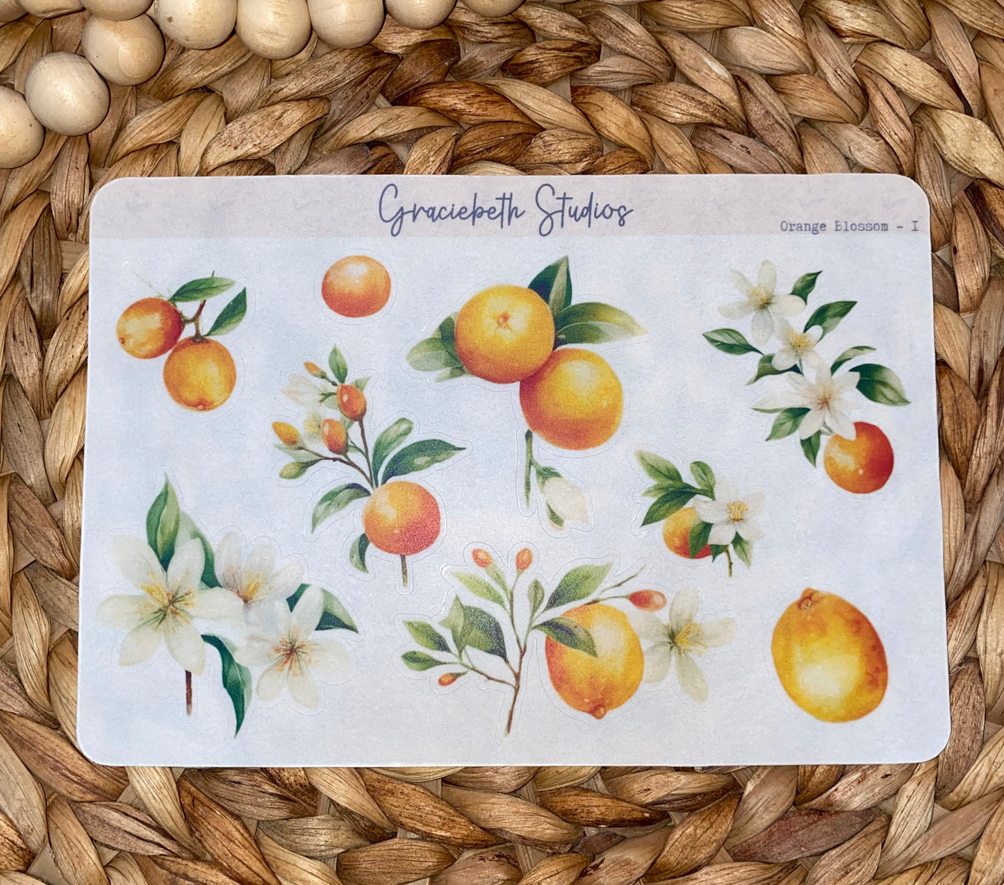 Orange Blossom Deco Stickers