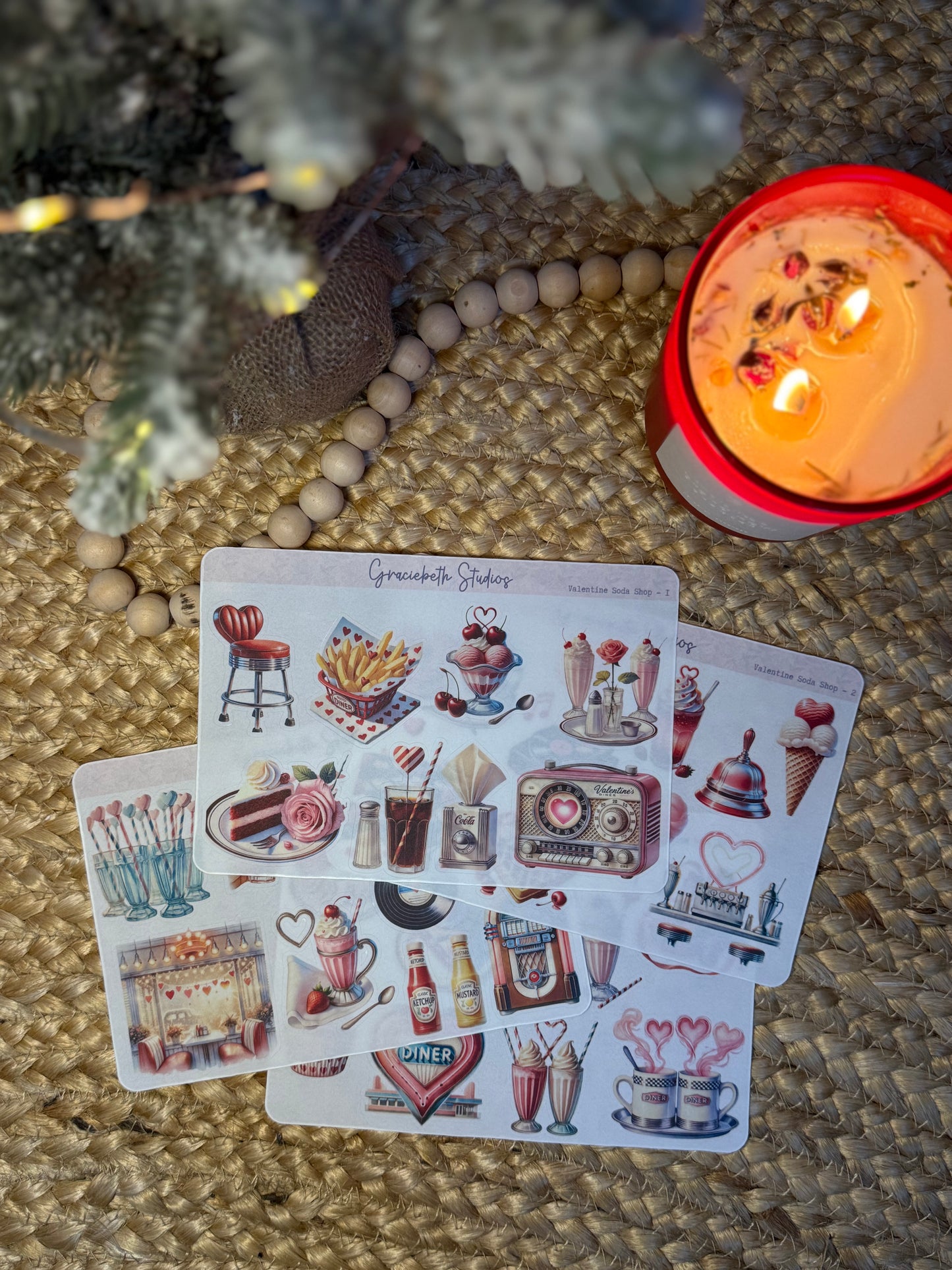 Valentine Soda Shop - Deco Stickers