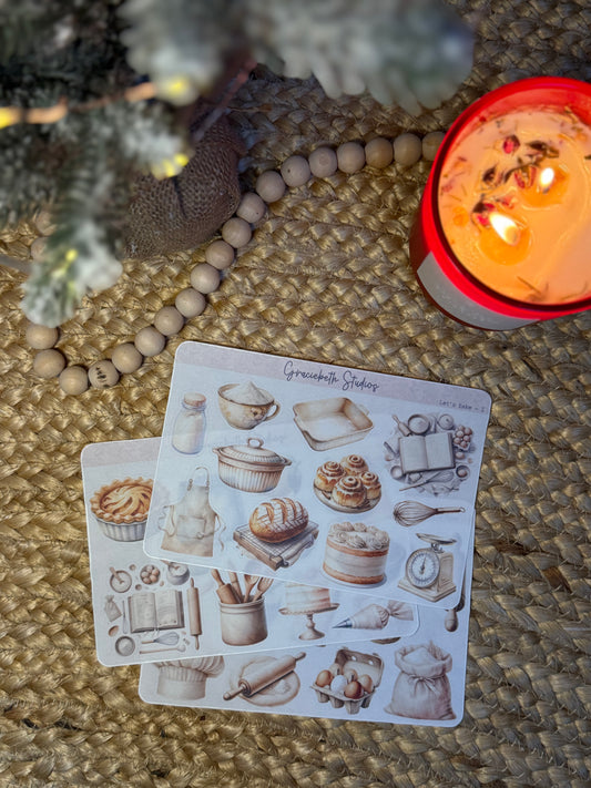 Let's Bake - Deco Stickers