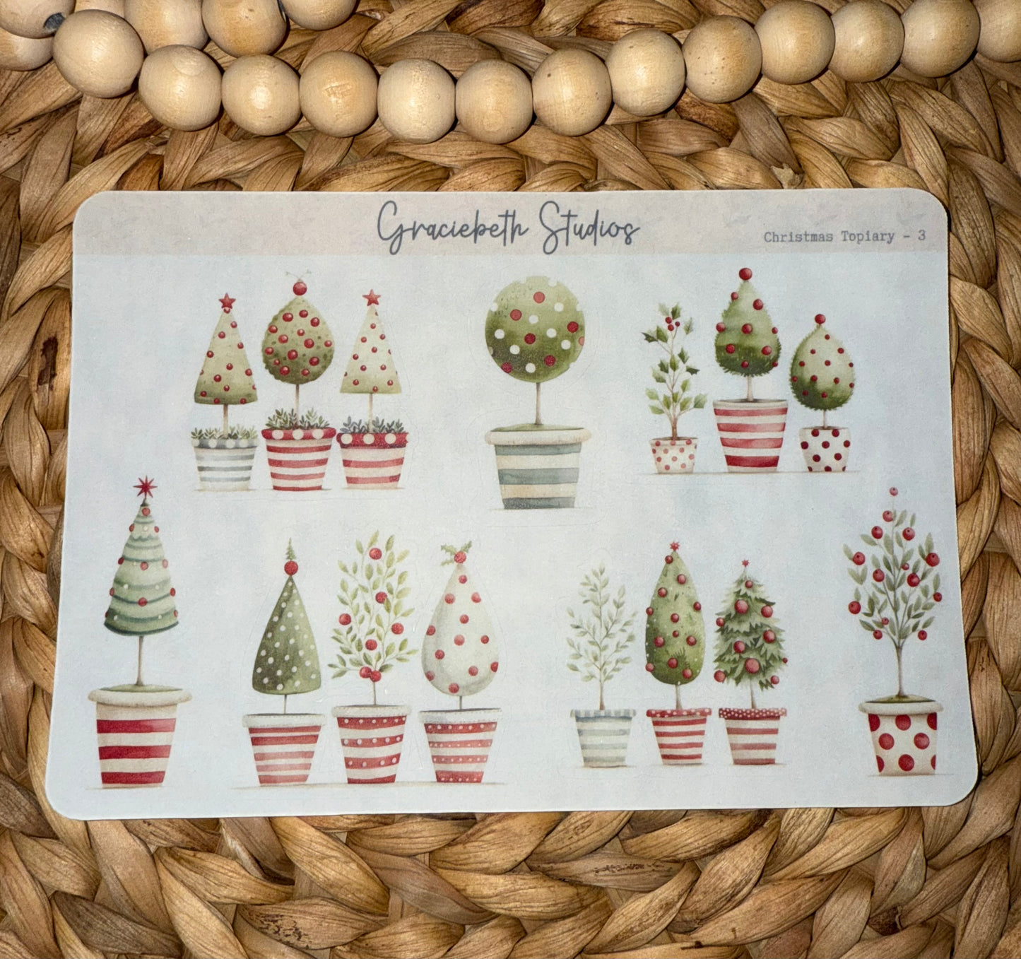 Christmas Topiary Deco Stickers