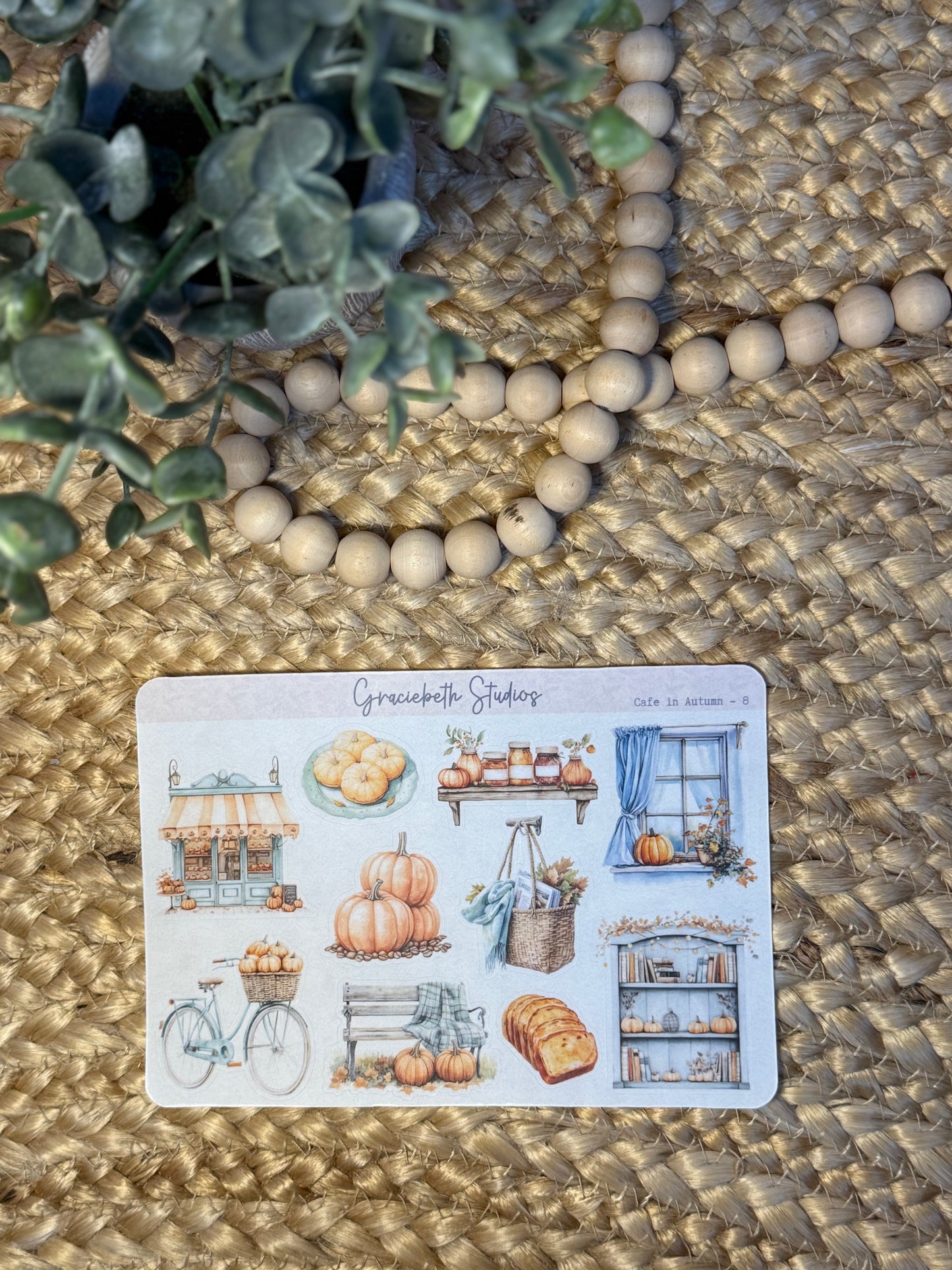 Cafe in Autumn -  Deco Stickers