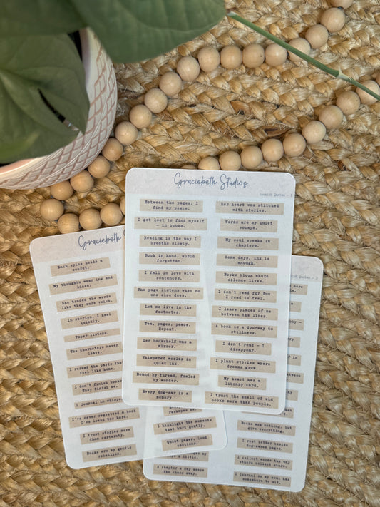 Bookish Quotes - Deco Stickers