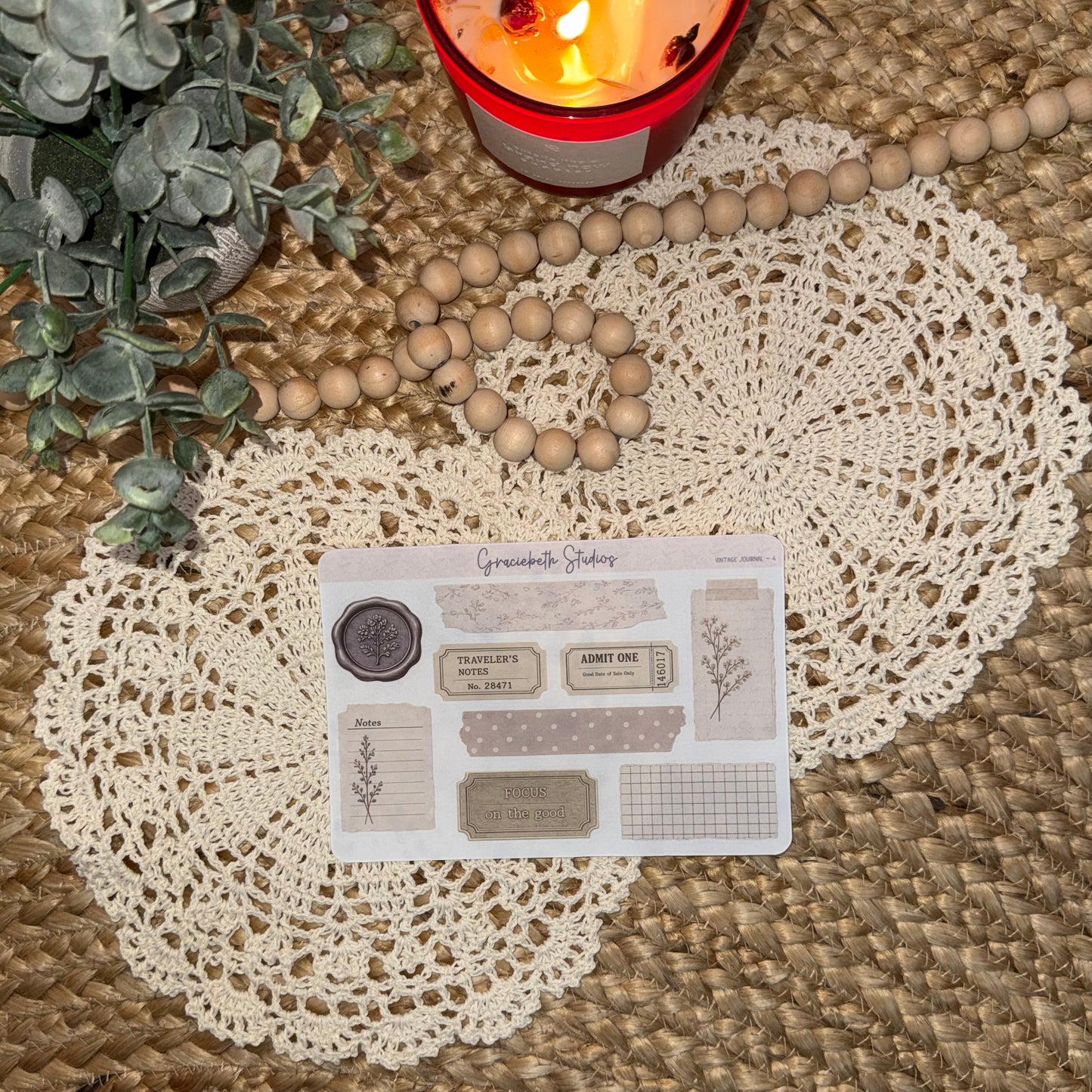 Vintage Journal - Deco Stickers