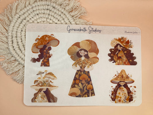 Mushroom Ladies Deco Stickers