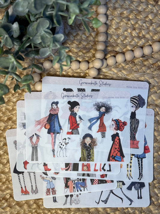 Winter City Girls -  Deco Stickers