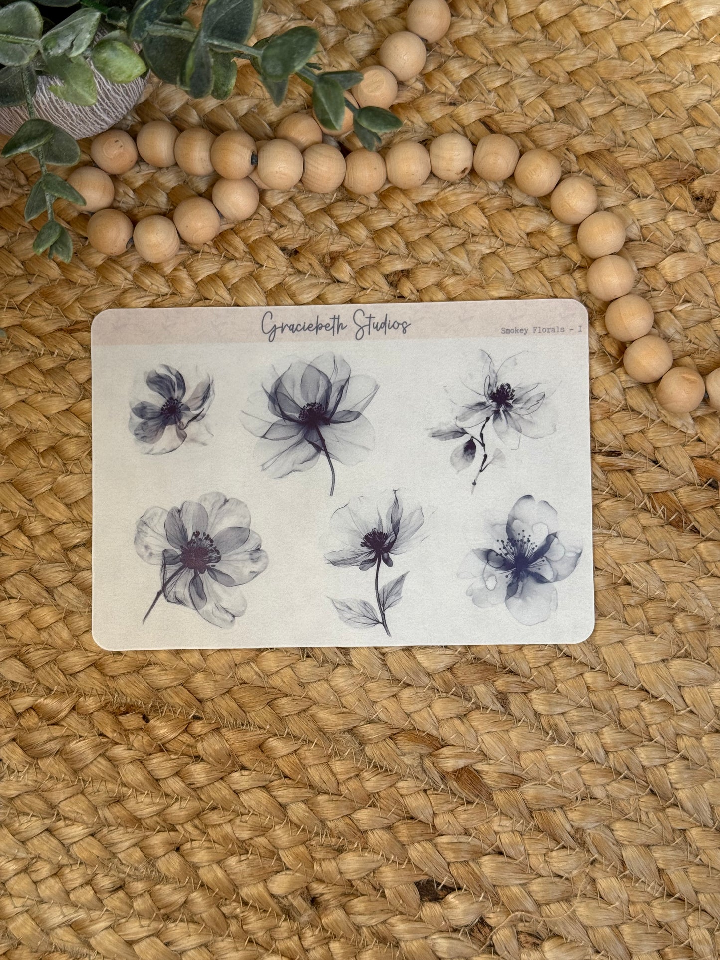 Smokey Florals - Deco Stickers