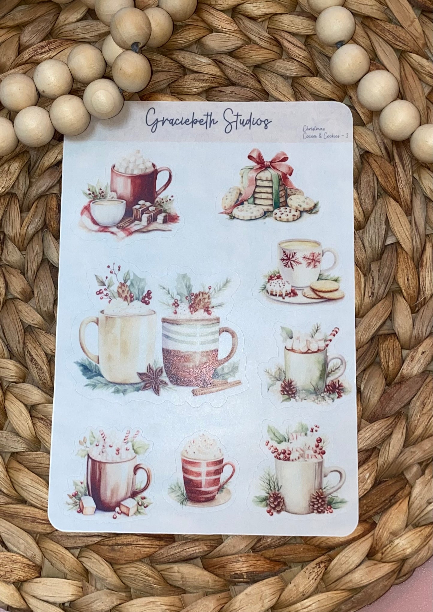 Christmas Cocoa and Cookies Deco Stickers