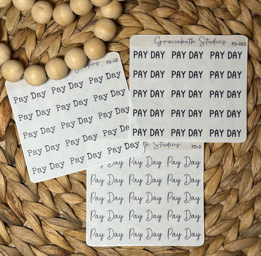 2025 - Pay Day Stickers