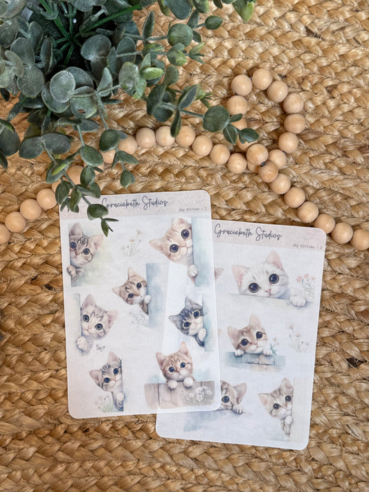 Shy Kitties - Deco Stickers