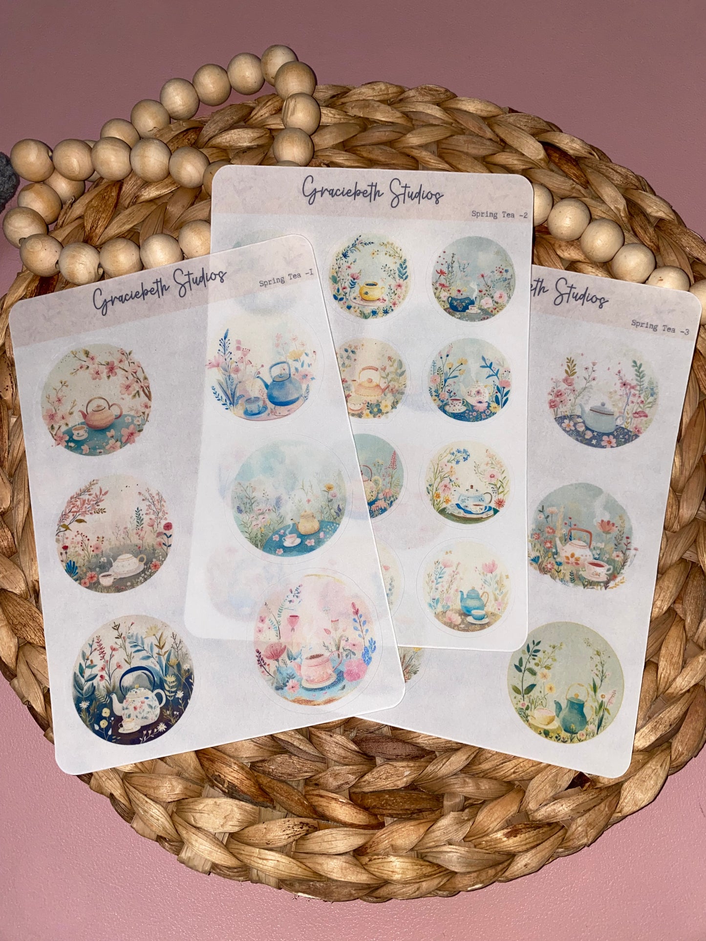 Spring Tea Deco Stickers