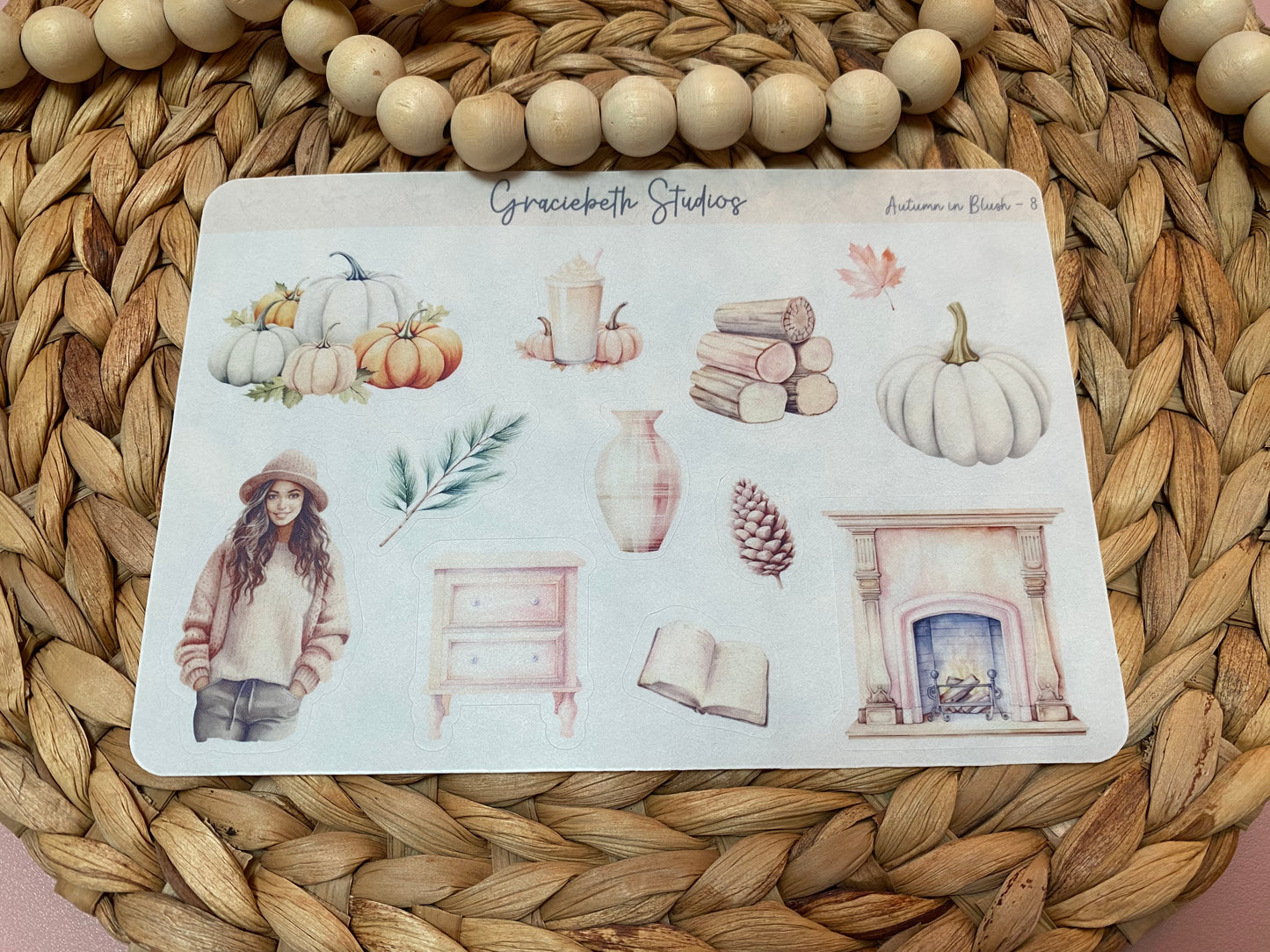 Autumn in Blush Deco Stickers