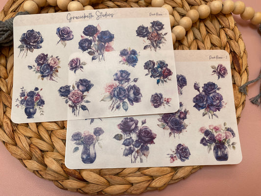 Dark Roses Deco Stickers