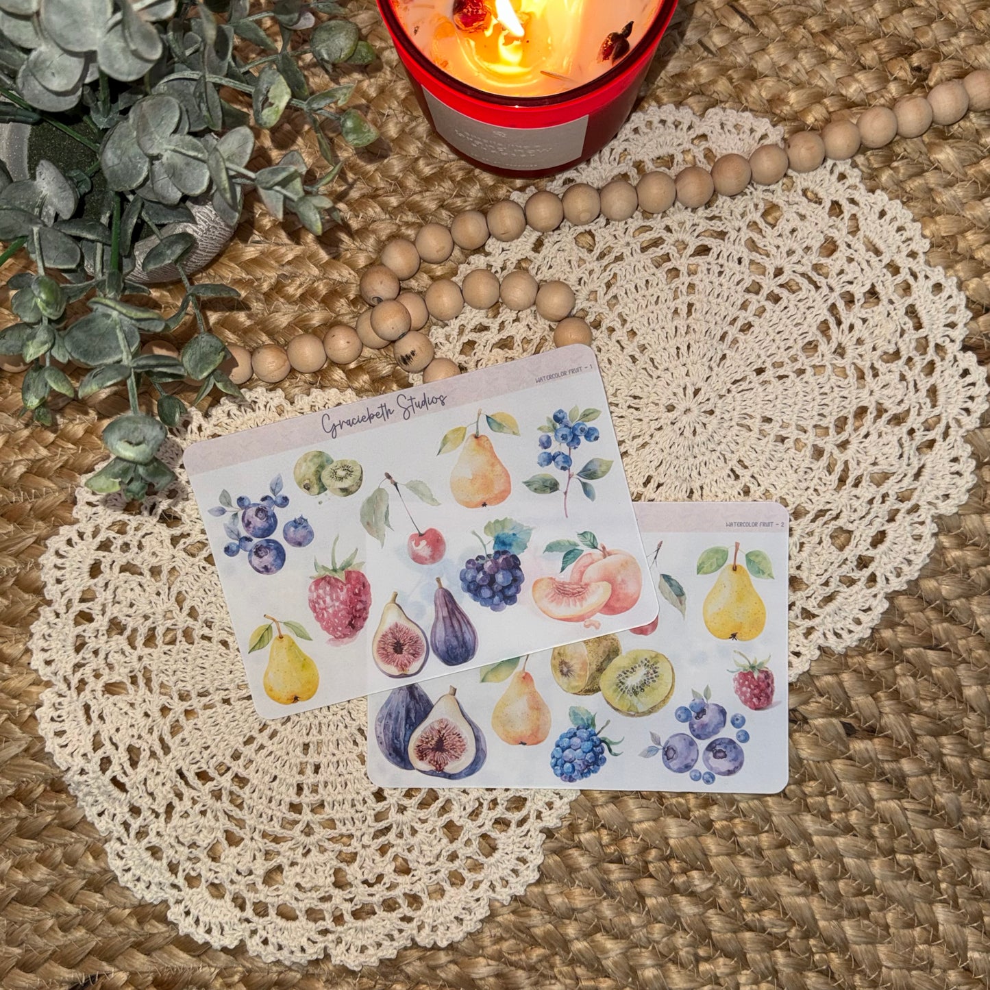 Watercolor Fruit - Deco Stickers