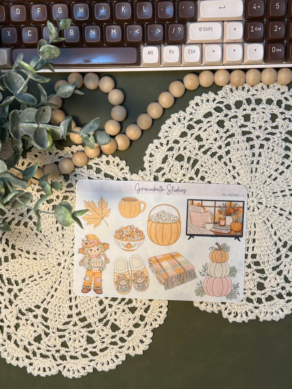 Fall Movie Night - Deco Stickers