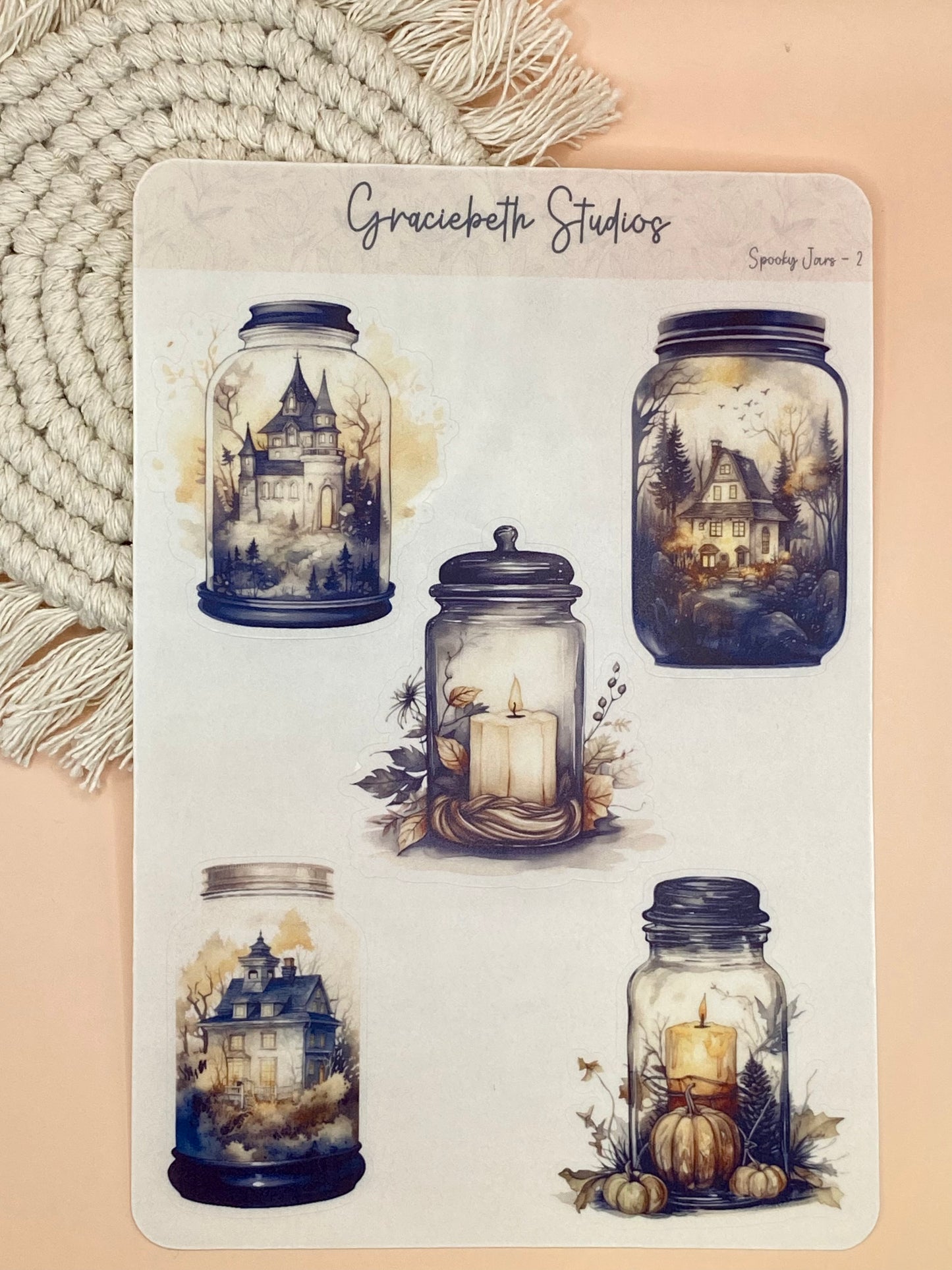 Spooky Jars Deco Stickers