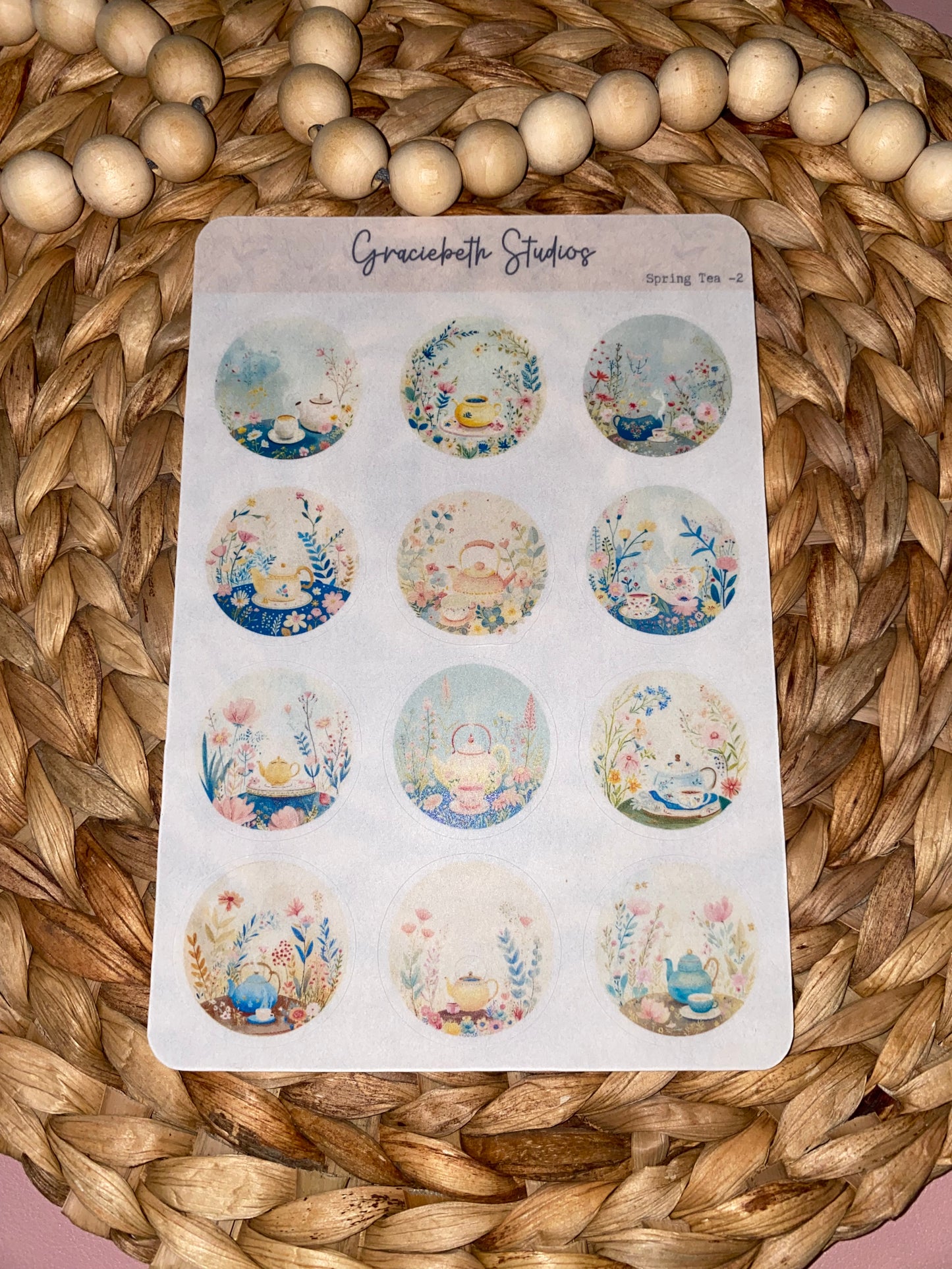 Spring Tea Deco Stickers