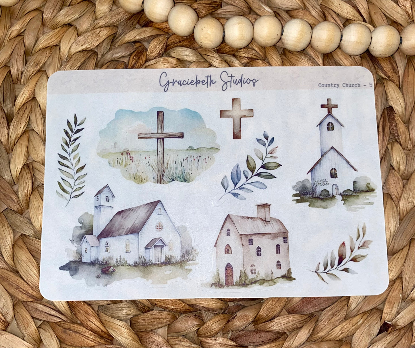 Country Church Deco Stickers