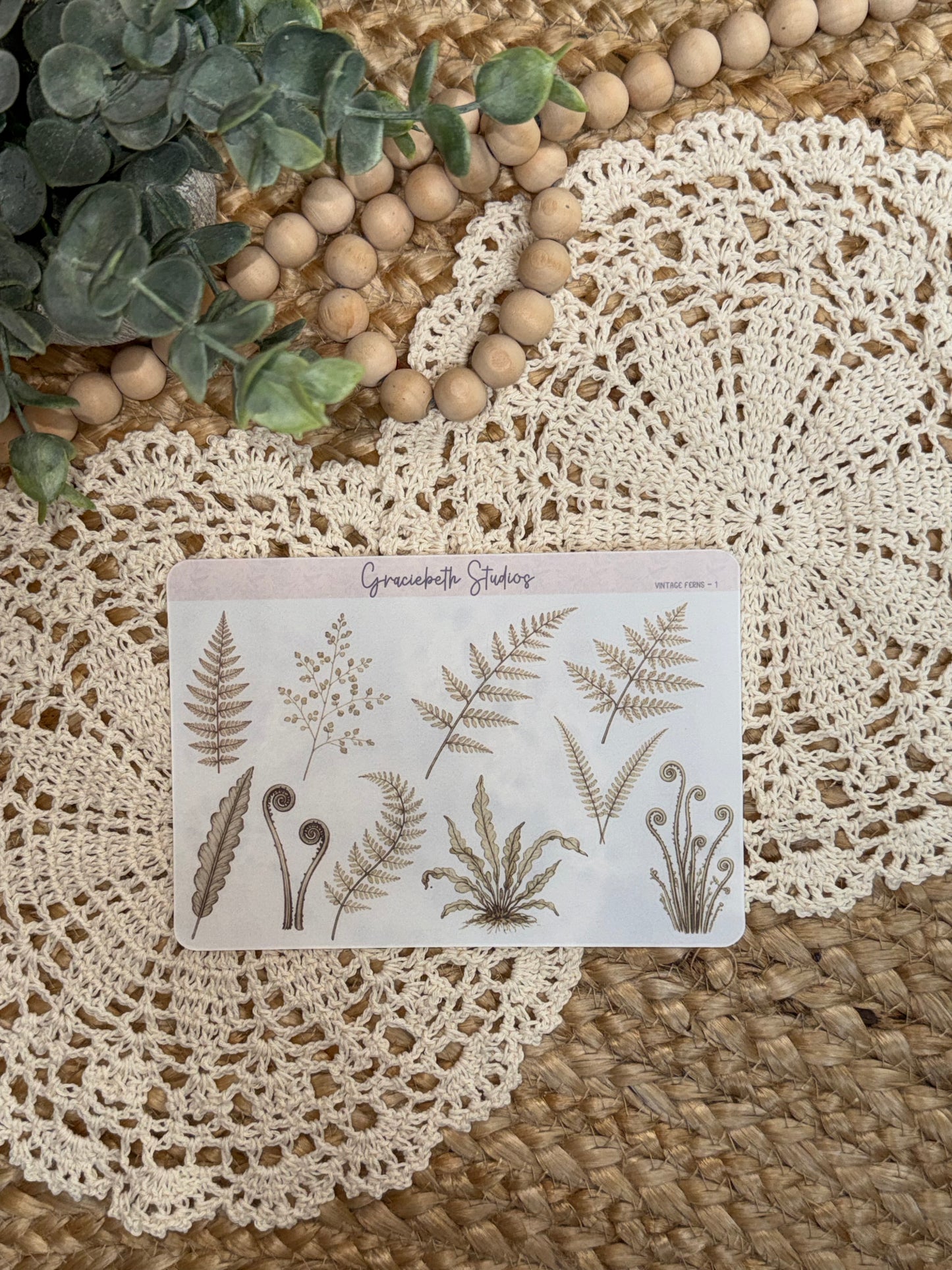 Vintage Ferns - Deco Stickers
