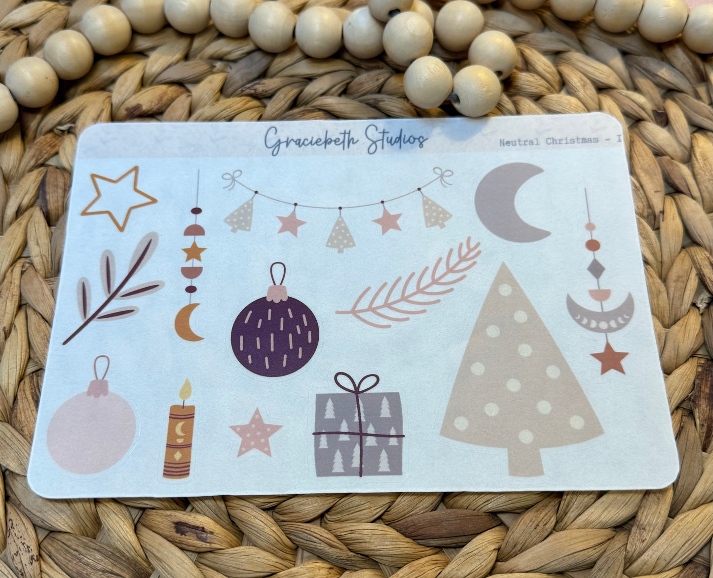 Neutral Christmas Deco Stickers