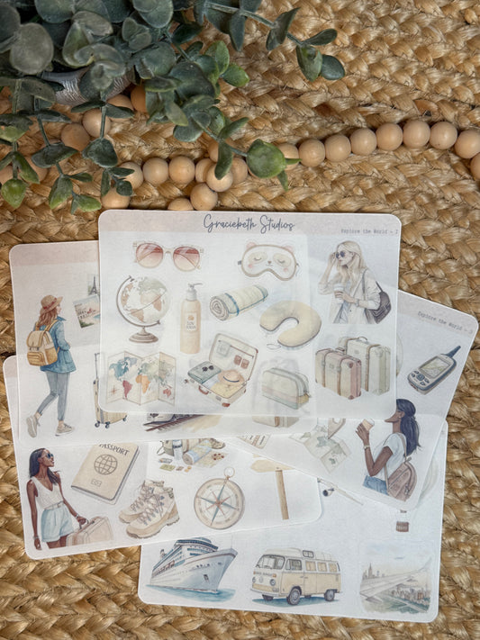 Explore The World -  Deco Stickers