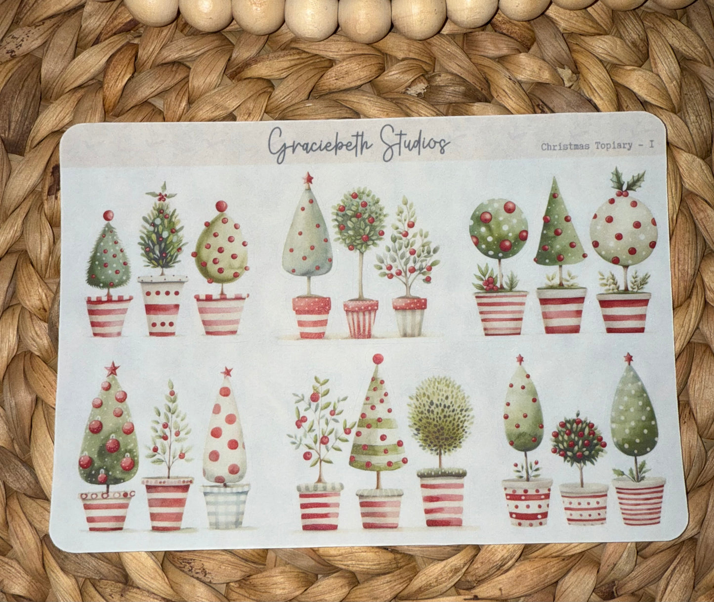 Christmas Topiary Deco Stickers