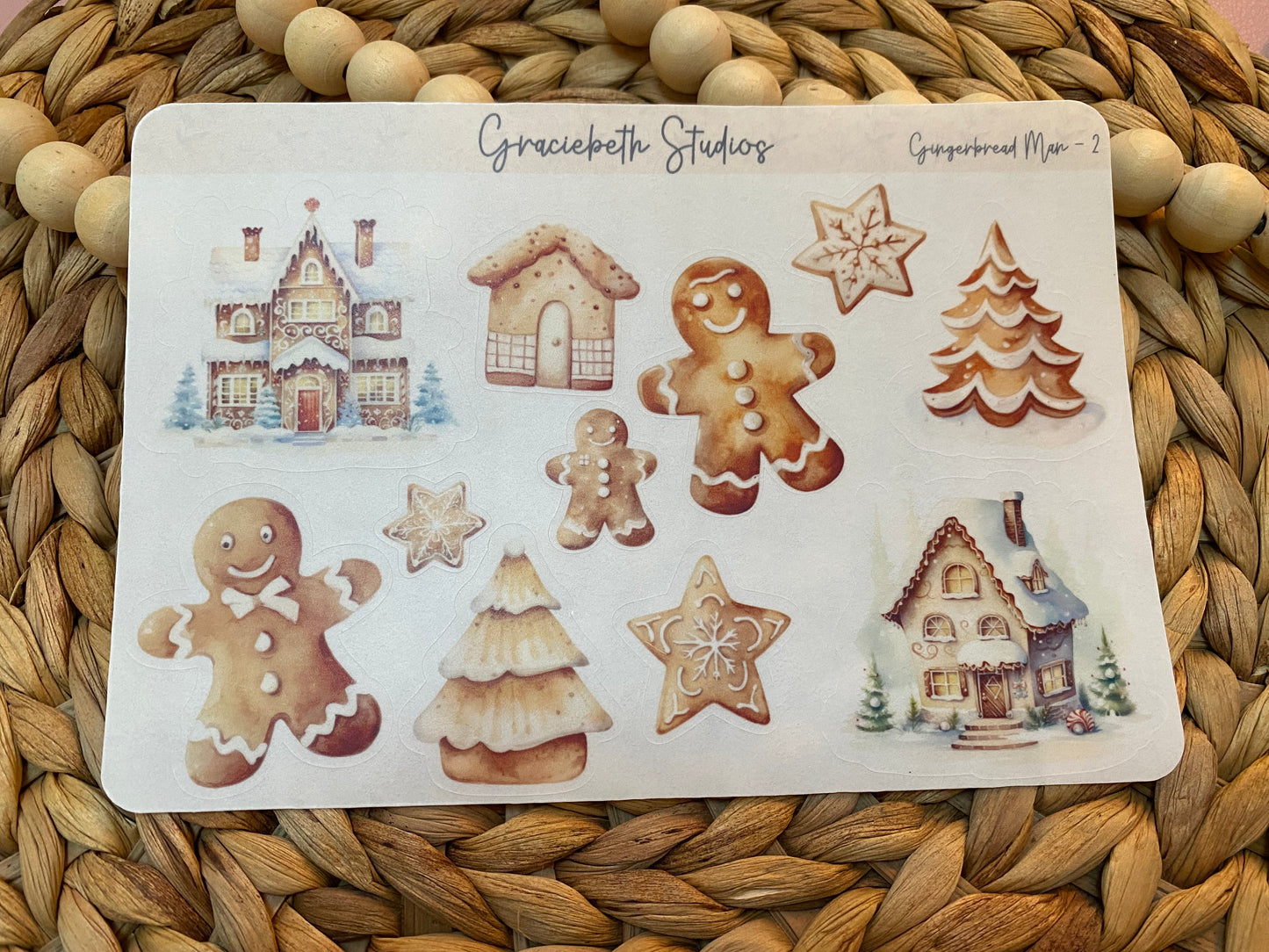 Gingerbread Man Deco Stickers