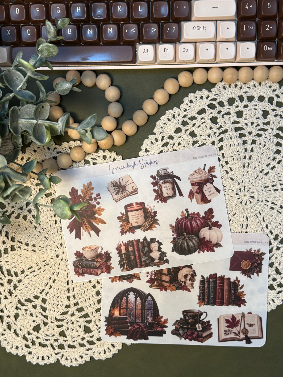 Dark Academia Fall - Deco Stickers