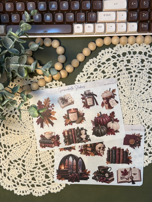 Dark Academia Fall - Deco Stickers