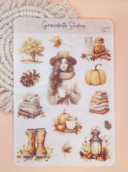 Cozy Fall Vibes Deco Stickers