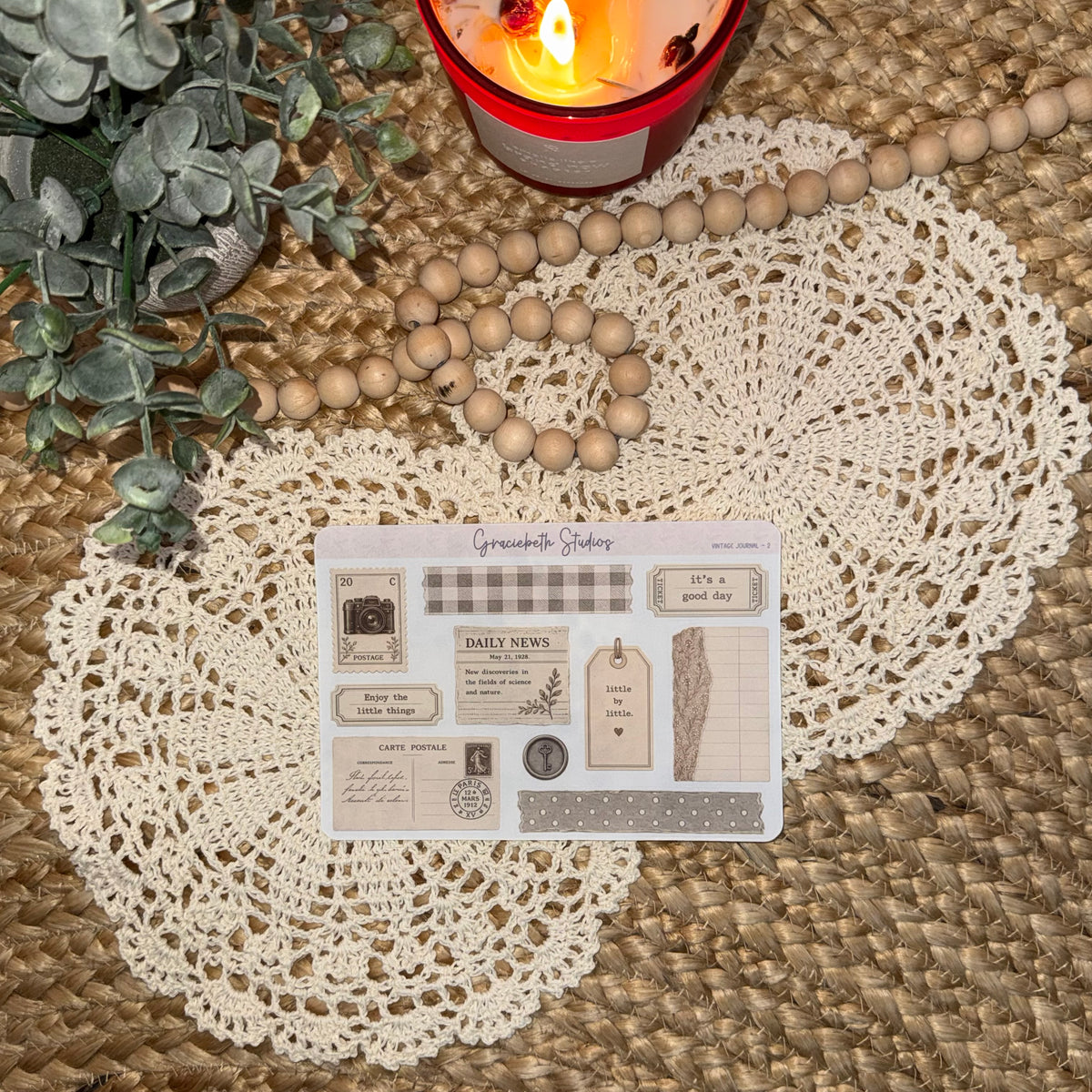 Vintage Journal - Deco Stickers