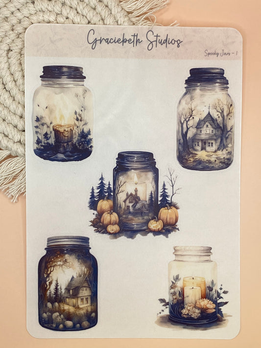 Spooky Jars Deco Stickers