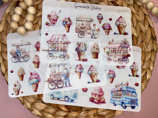 We All Scream for Ice Cream Deco Stickers