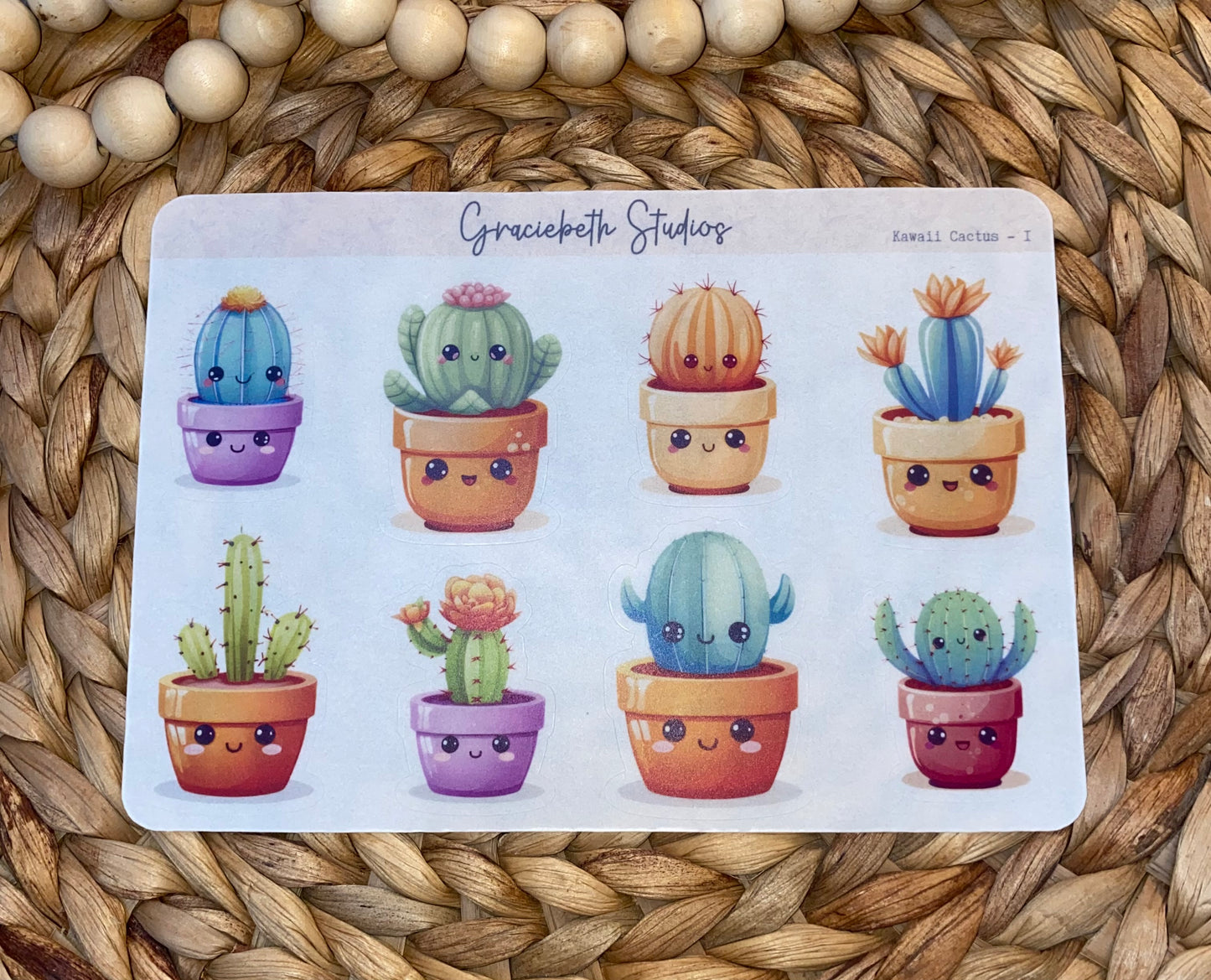 Kawaii Cactus Deco Stickers